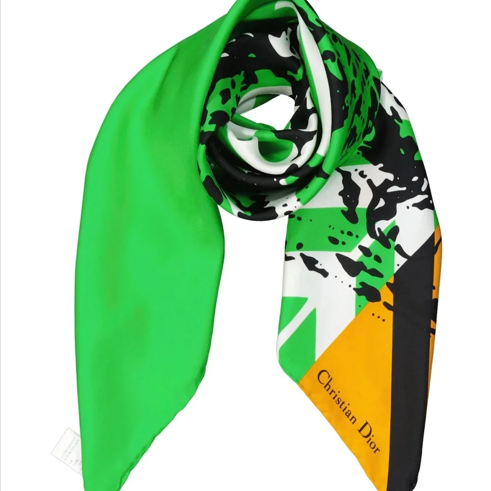 Christian Dior D-Jungle Pop Scarf Leopard